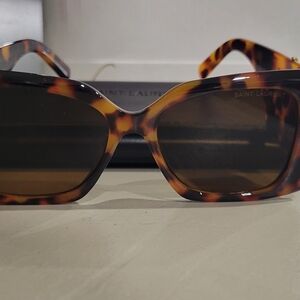 Saint Laurent Brown Tortoise Sunglasses